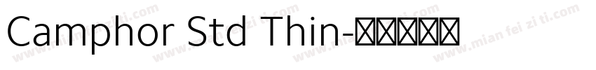 Camphor Std Thin字体转换
